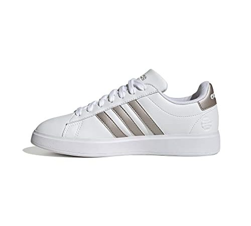 adidas Grand Court 2.0, Zapatillas Deportivas Mujer, Multicolor (Cloud White Platin Met Platin Met), 38 2/3 EU