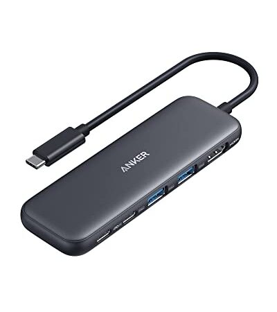 Anker USB-C Hub 332 (5 en 1) con Pantalla HDMI 4K, Puerto USB-C de 5 Gbps y Puertos de Datos USB-A de 2 x 5 Gbps para MacBook Pro, MacBook Air, DELL XPS, Lenovo Thinkpad, computadoras portátiles HP