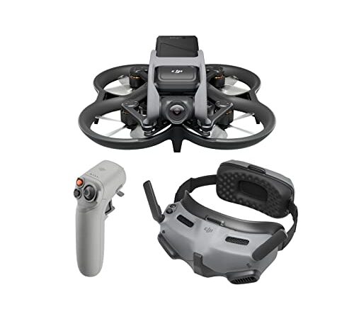 DJI Avata Explorer Pack Dron con cámara FPV, cuadricóptero VANT con vídeo 4K estabilizado, Campo de visión superamplio de 155°, Incluye el Nuevo RC Motion 2 y Goggles Integra