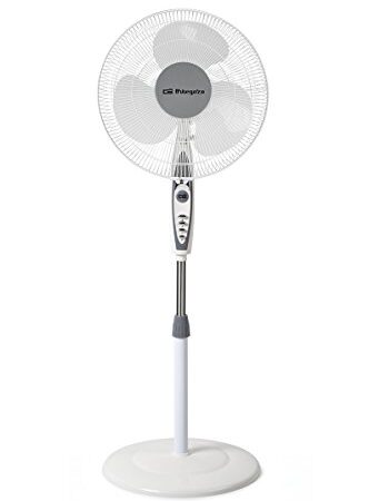 Orbegozo Sf 0147 - Ventilador De Pie Oscilante, 3 Niveles De Ventilación, Tamaño Aspas 40 Cm, Altura Regulable, 50 W, Blanco