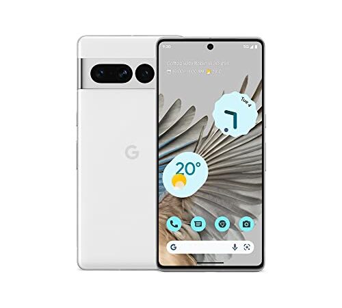 Google, Pixel 7 Pro, Teléfono móvil 5G Android libre con teleobjetivo, objetivo gran angular y batería de 24 horas de duración, Blanco, 256 GB