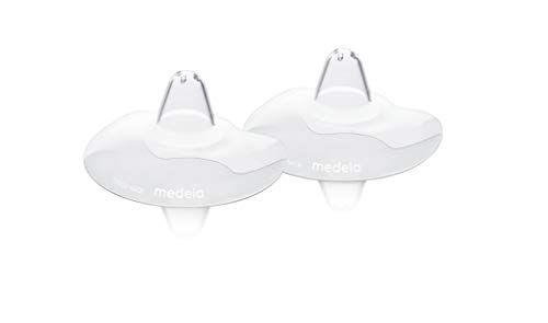 Medela pezoneras- Sin BPA, fabricados en silicona blanda ultrafina, incluye 2 pezoneras y estuche, 20 mm, tamaño M